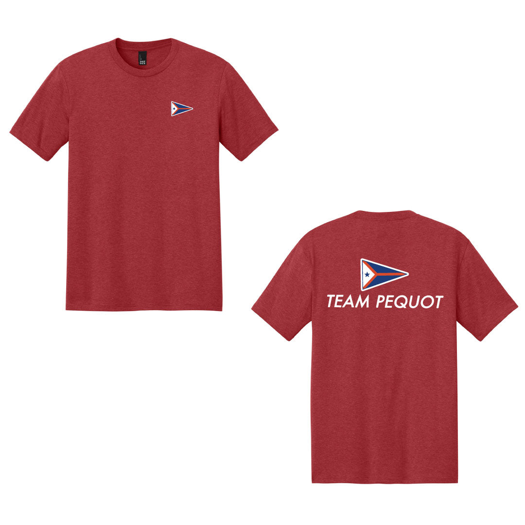 PYC District® Perfect Tri® Tee Logowear Pequot Yacht Club Red Frost Mens XS