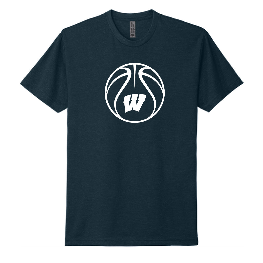 Westport Basketball Tri Blend Tee Logowear Westport Basketball W Basketball Navy Youth S