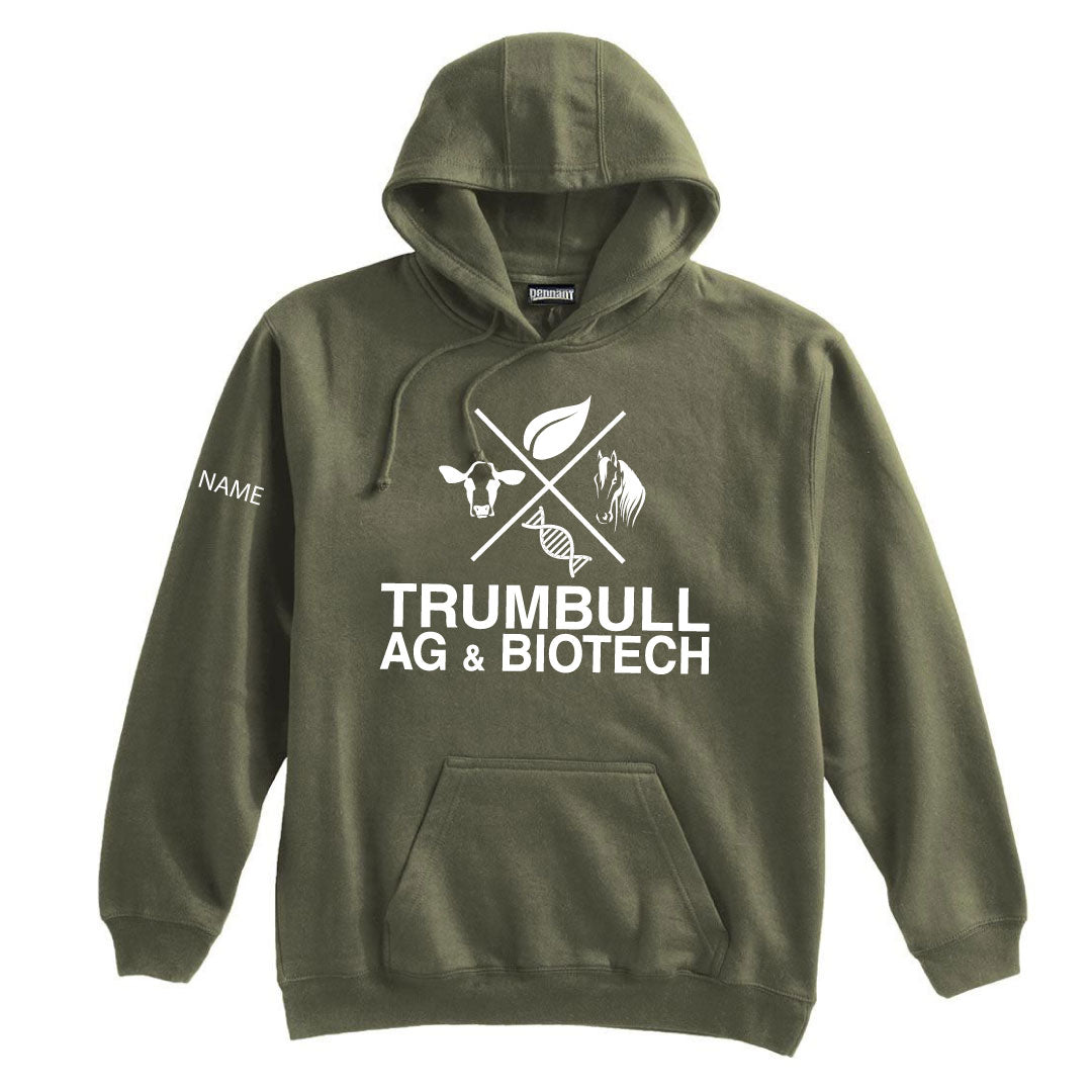 Trumbull Ag and Biotech Hooded Sweatshirt Logowear Trumbull Ag & Biotech Army Adult XS 