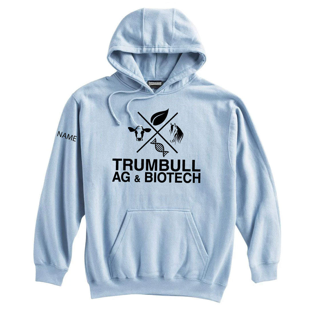 Trumbull Ag and Biotech Hooded Sweatshirt Logowear Trumbull Ag & Biotech Blue Mist Adult XS