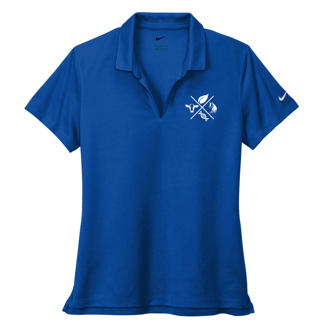 Trumbull Ag and Biotech Nike Dri Fit Polo Logowear Trumbull Ag & Biotech Royal Ladies XS