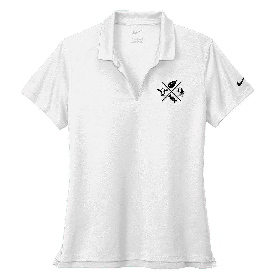 Trumbull Ag and Biotech Nike Dri Fit Polo Logowear Trumbull Ag & Biotech White Ladies XS