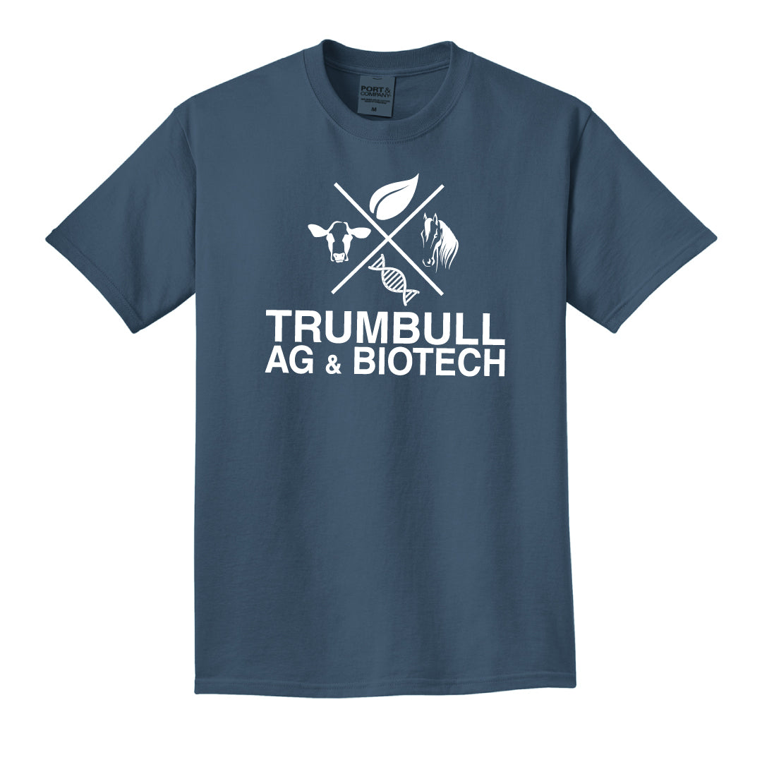 Trumbull Ag and Biotech Comfort Wash Tee Logowear Trumbull Ag & Biotech Denim Adult S 