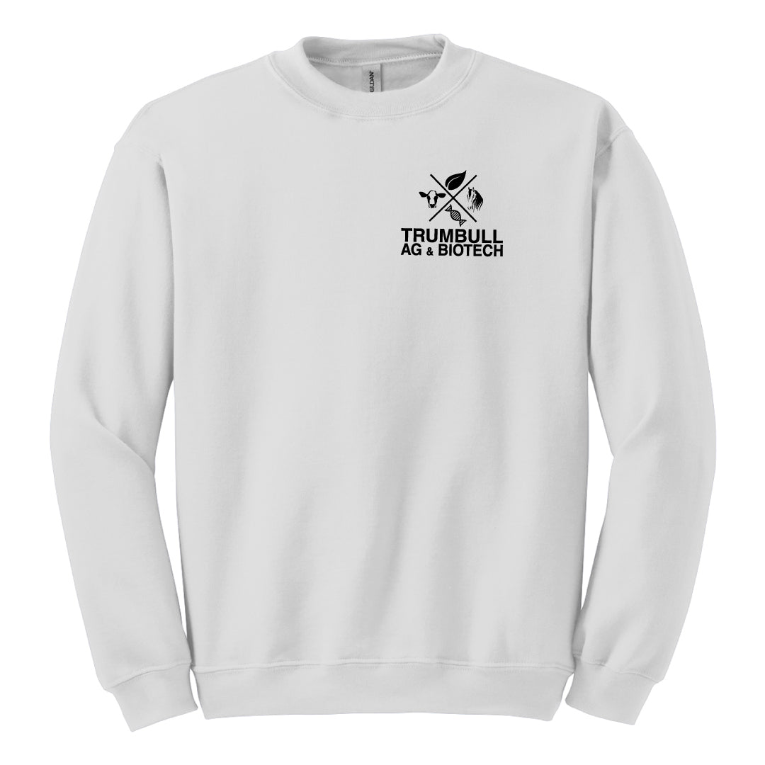 Trumbull Ag and Biotech Crewneck Sweatshirt Logowear Trumbull Ag & Biotech Heather White Adult S 