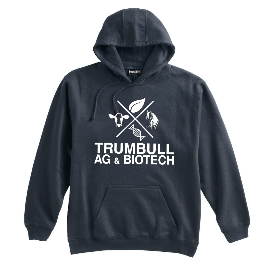 Trumbull Ag and Biotech Hooded Sweatshirt Logowear Trumbull Ag & Biotech Washed Black Adult XS 