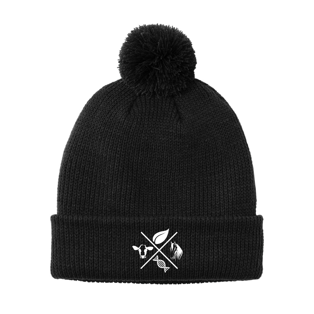 Trumbull Ag and Biotech Cozy Pom Beanie Logowear Trumbull Ag & Biotech Black  