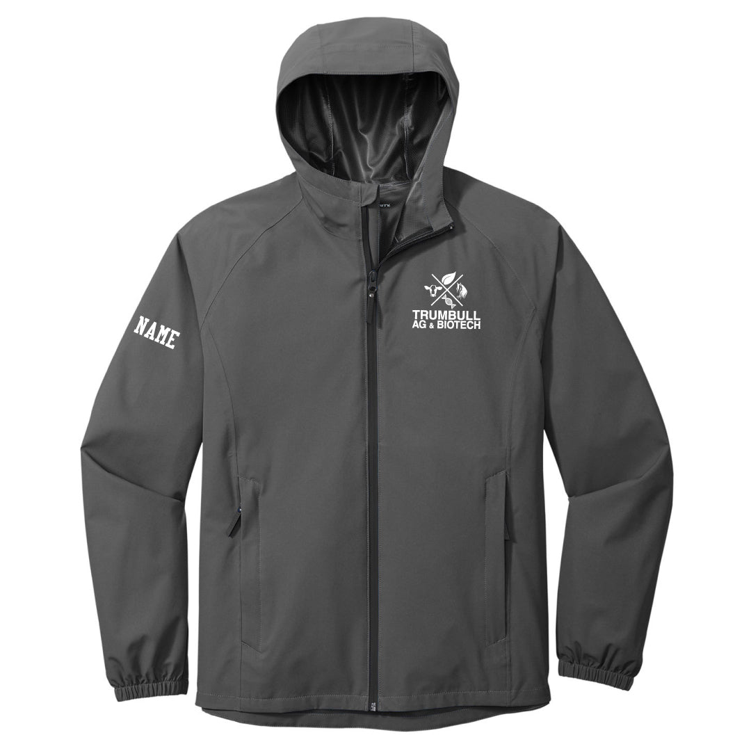 Trumbull Ag and Biotech Rain Jacket Logowear Trumbull Ag & Biotech Graphite Ladies XS 