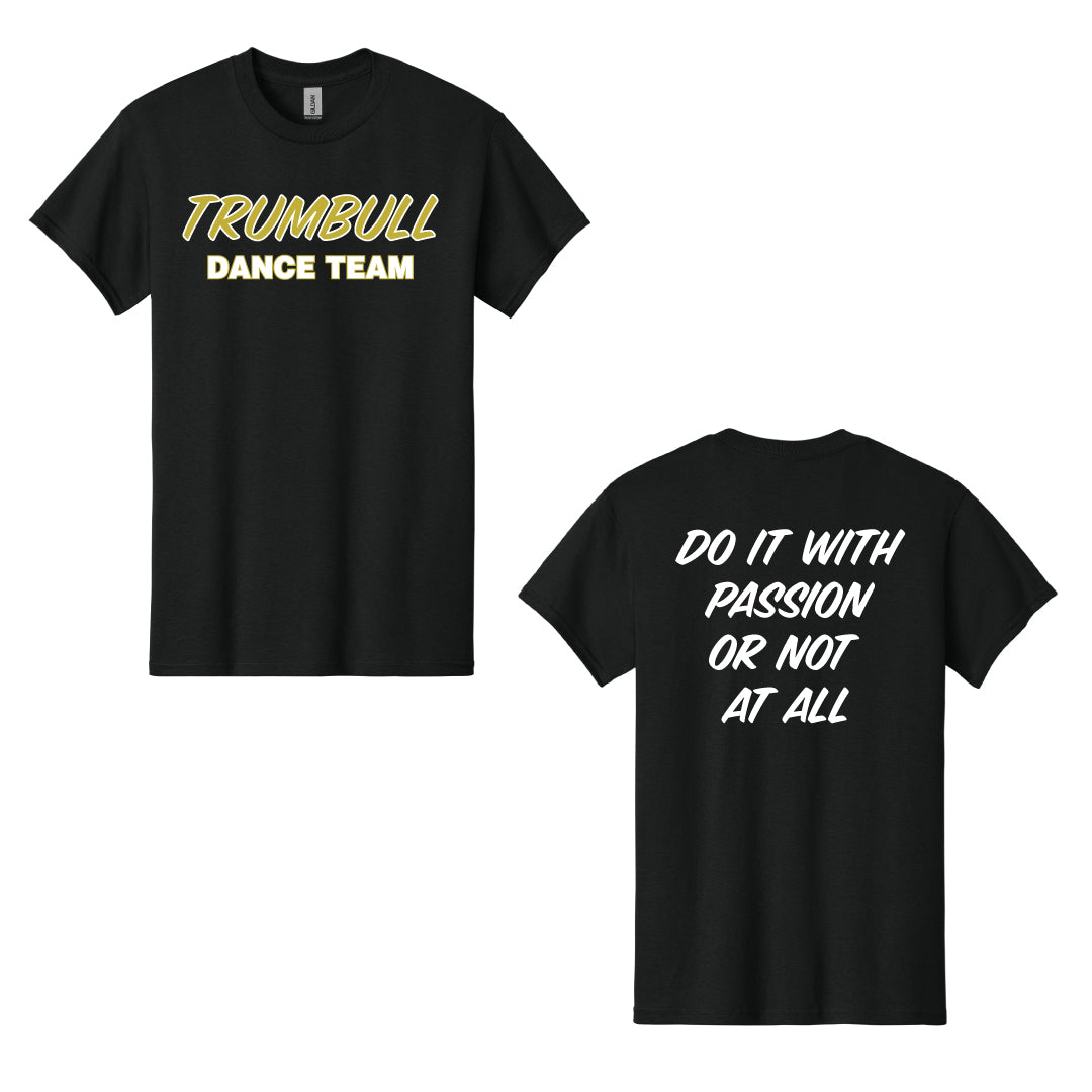Trumbull Dance Cotton T-Shirt Logowear ASF Sports & Outdoors Small Black