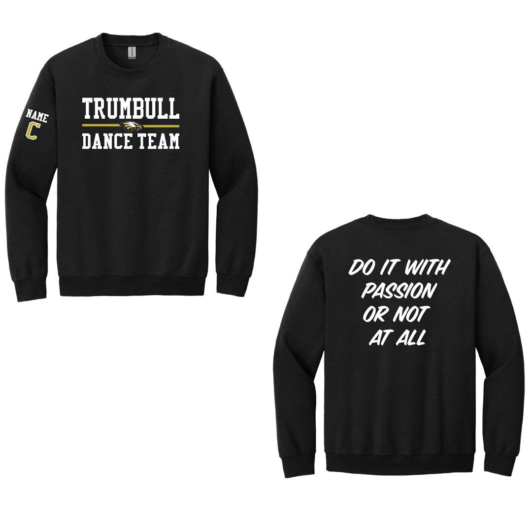 Trumbull Dance Crewneck Sweatshirt Logowear ASF Sports & Outdoors XS Black