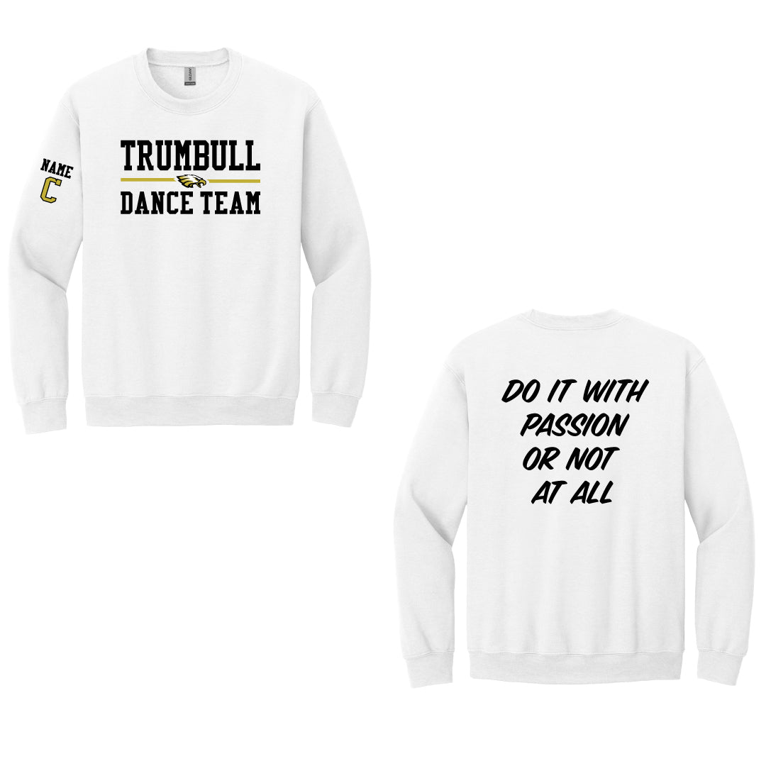 Trumbull Dance Crewneck Sweatshirt Logowear ASF Sports & Outdoors XS White