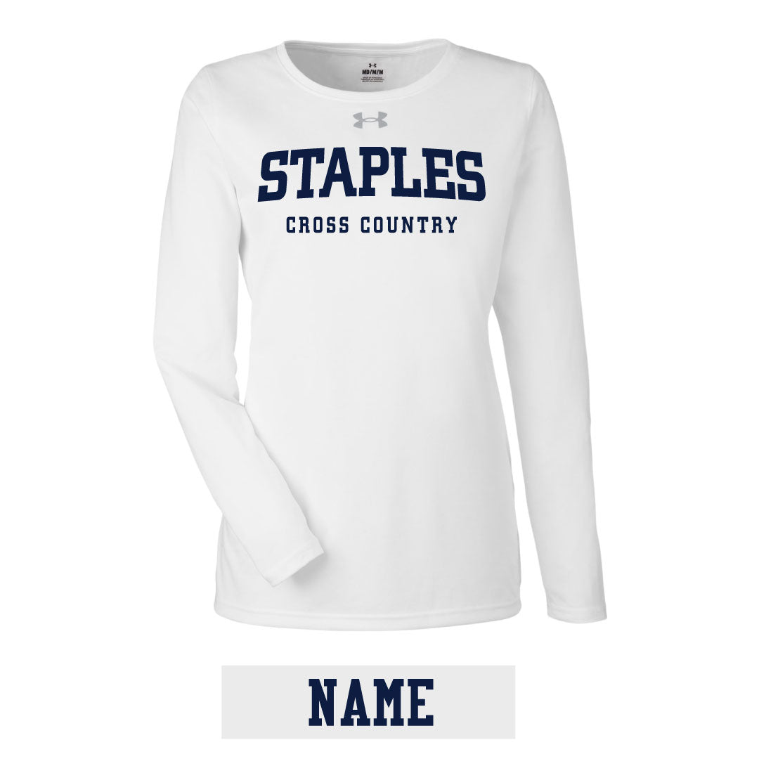 Staples Girls XC UA Long Sleeve Performance Top Logowear Staples Girls Cross Country Ladies XS