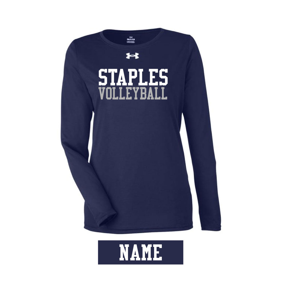 Staples Girls Volleyball UA Performance Warm Up Top Logowear Staples Girls Volleyball Ladies XS