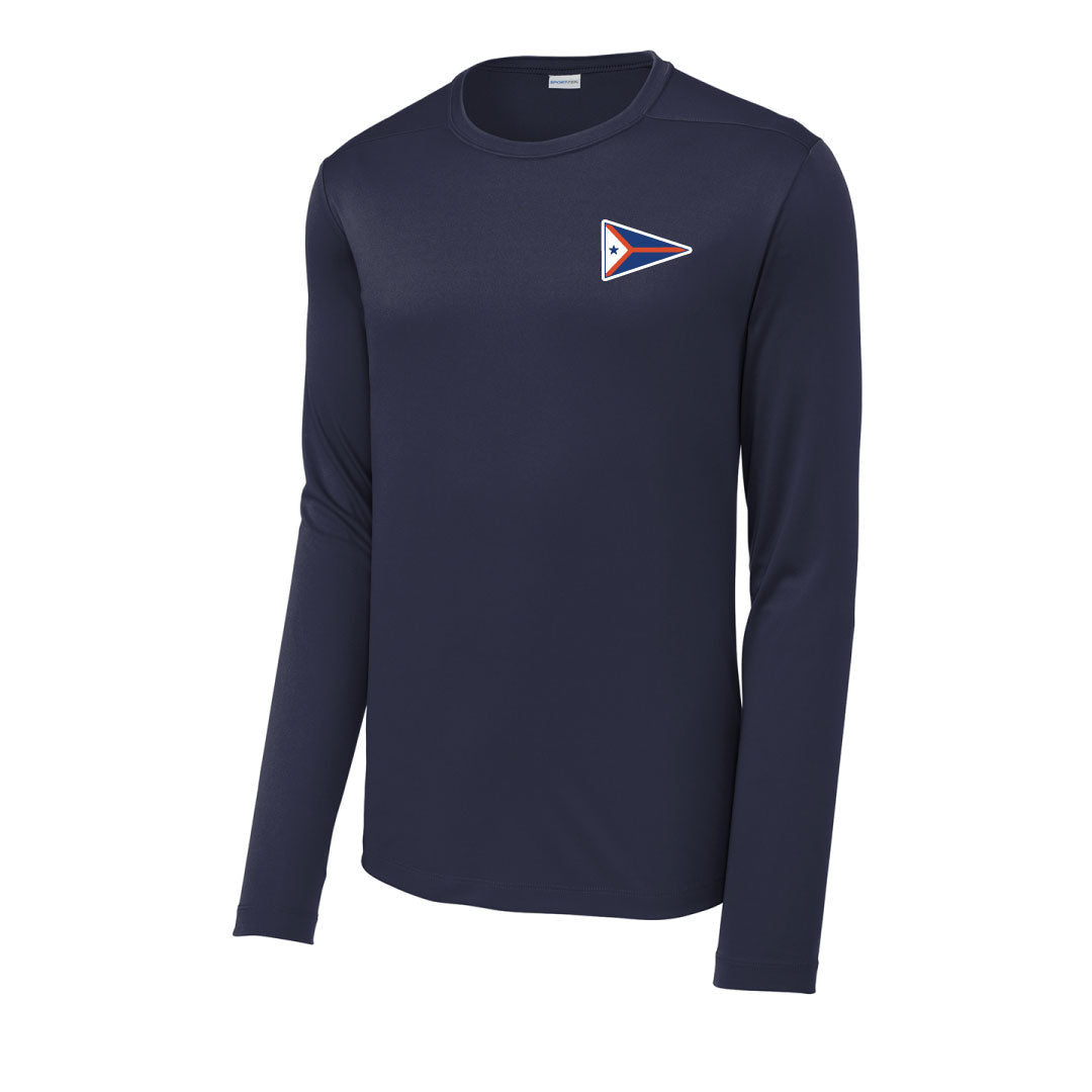 PYC Posi-UV ® Pro Long Sleeve Tee Logowear Pequot Yacht Club Navy Adult XS