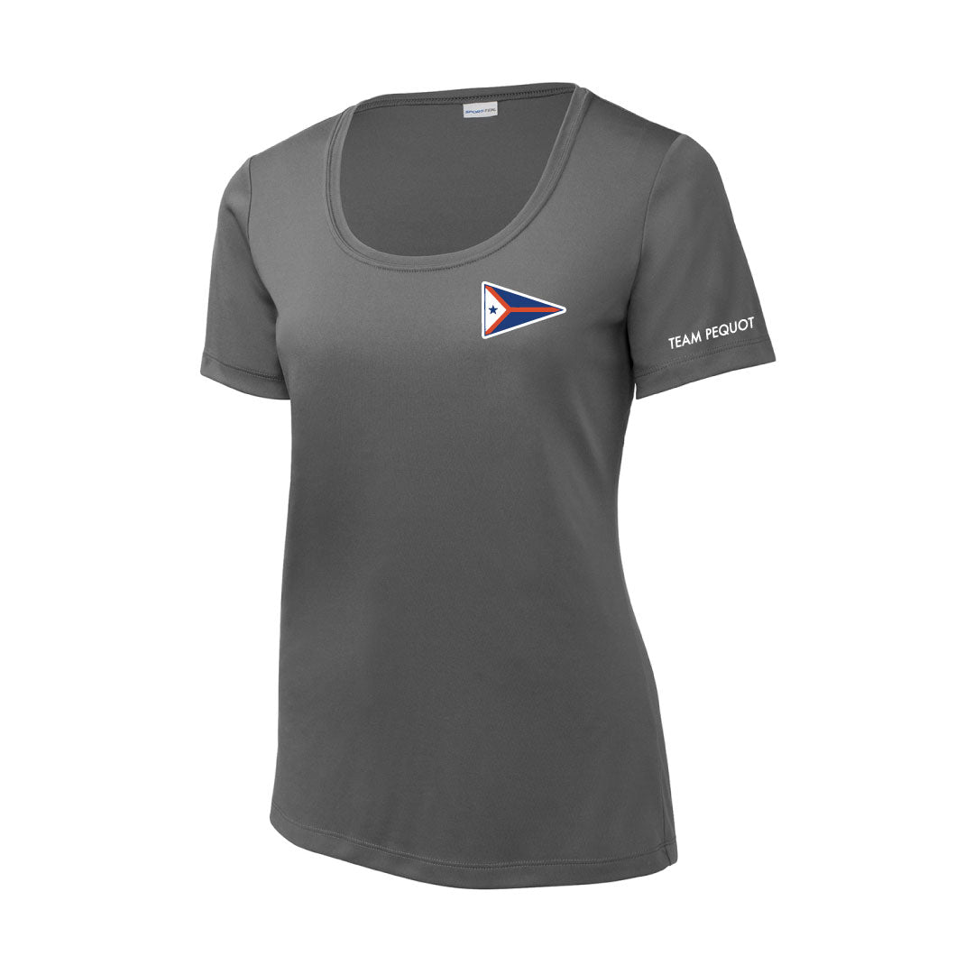 PYC Sport-Tek ® Posi-UV ® Pro Tee Logowear Pequot Yacht Club Smoke Ladies XS