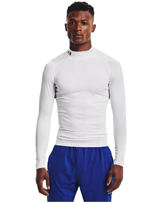 Under Armour Men's HeatGear Mock Long Sleeve White / Small