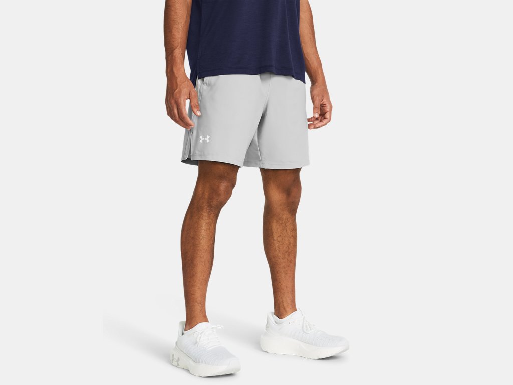 Under Armour Men's Launch Unlined 7" Shorts Apparel Under Armour Mod Gray/White-011 Small