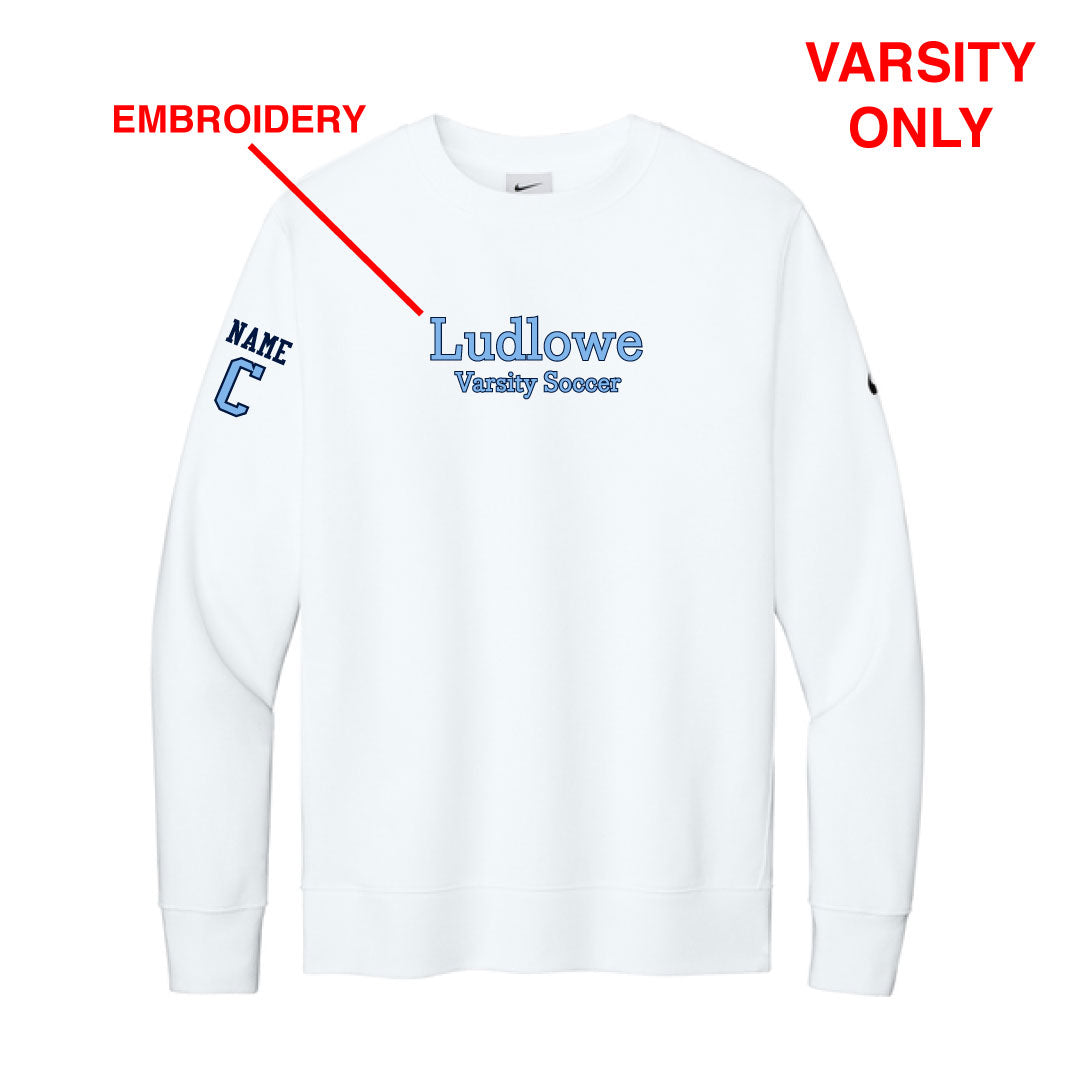 Ludlowe Girls Soccer Nike Crewneck-VARSITY ONLY