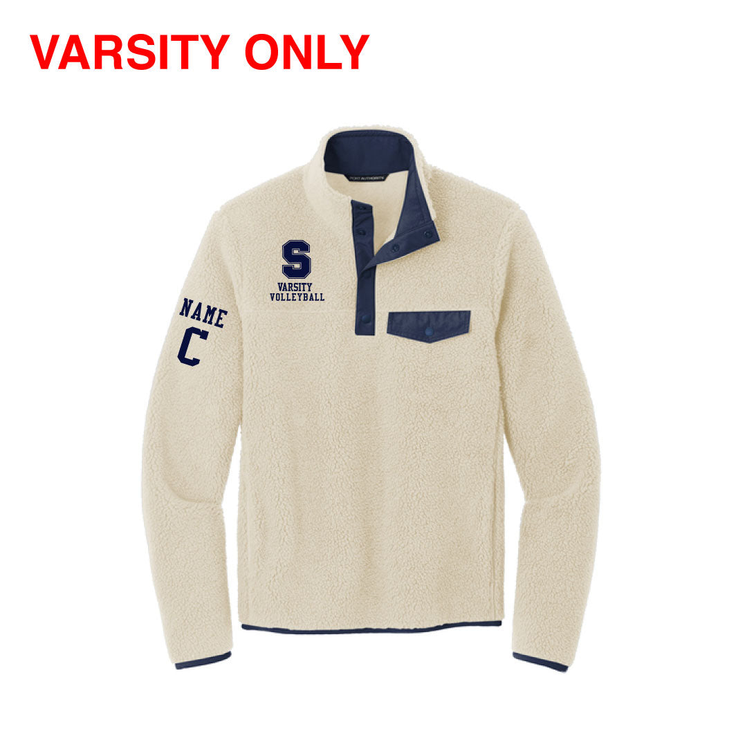 Staples Girls Volleyball Sherpa Fleece Snap Pullover-VARSITY ONLY Logowear Staples Girls Volleyball Adult XS