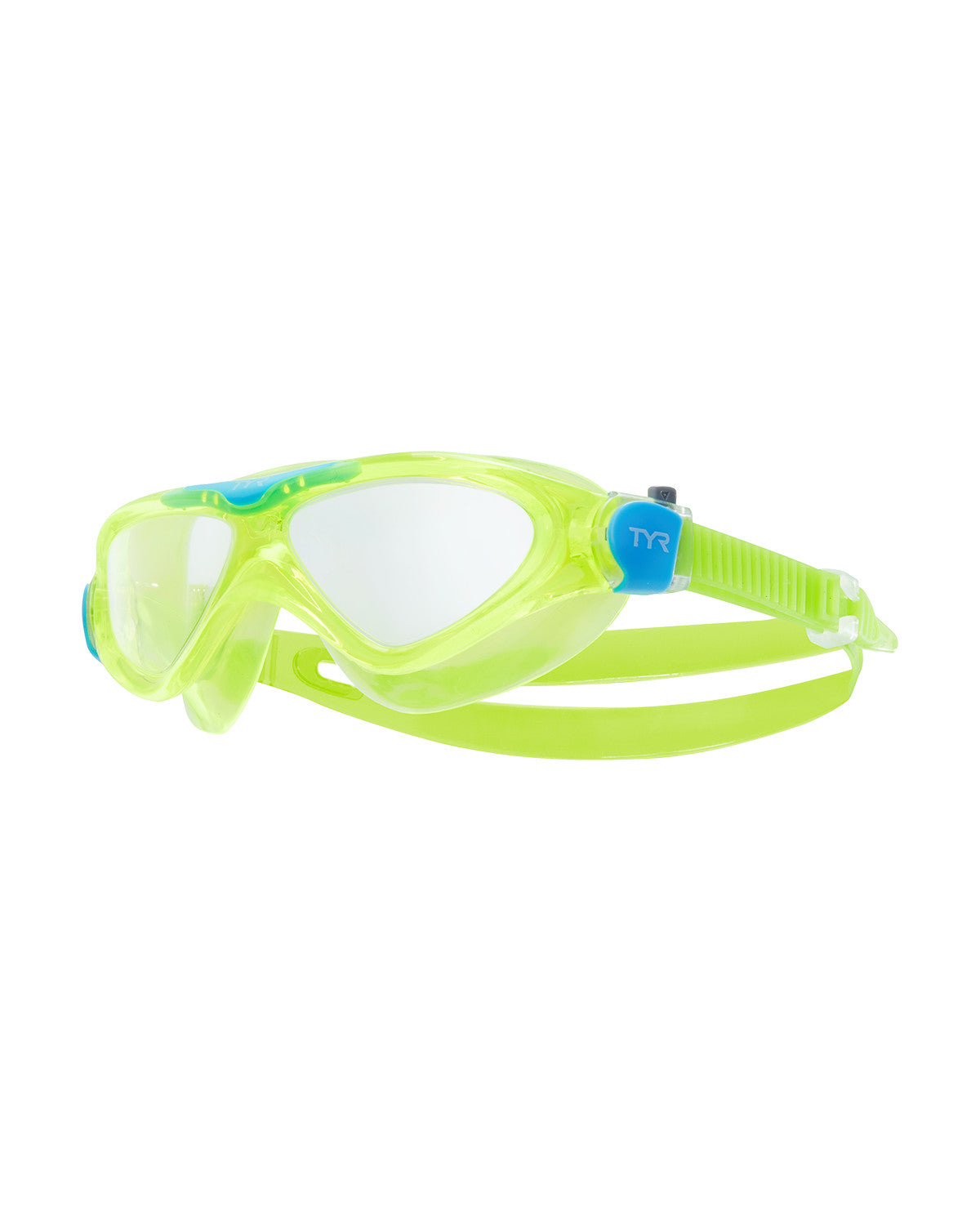 TYR Youth Rogue Swim Mask Equipment TYR Clear/Yellow/Blue  