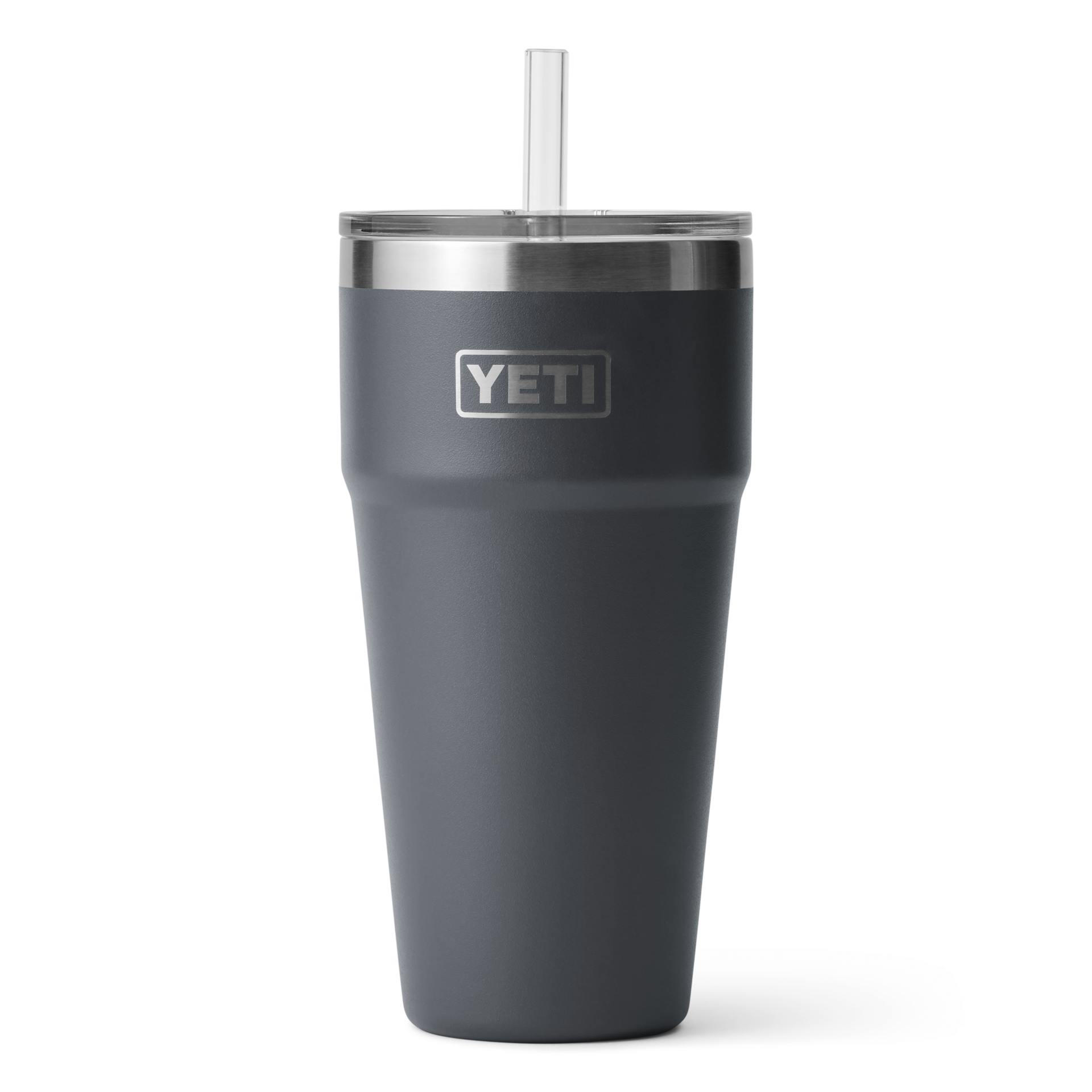 YETI Rambler 26 oz Stackable Cup With Straw Lid Accessories Yeti Charcoal  