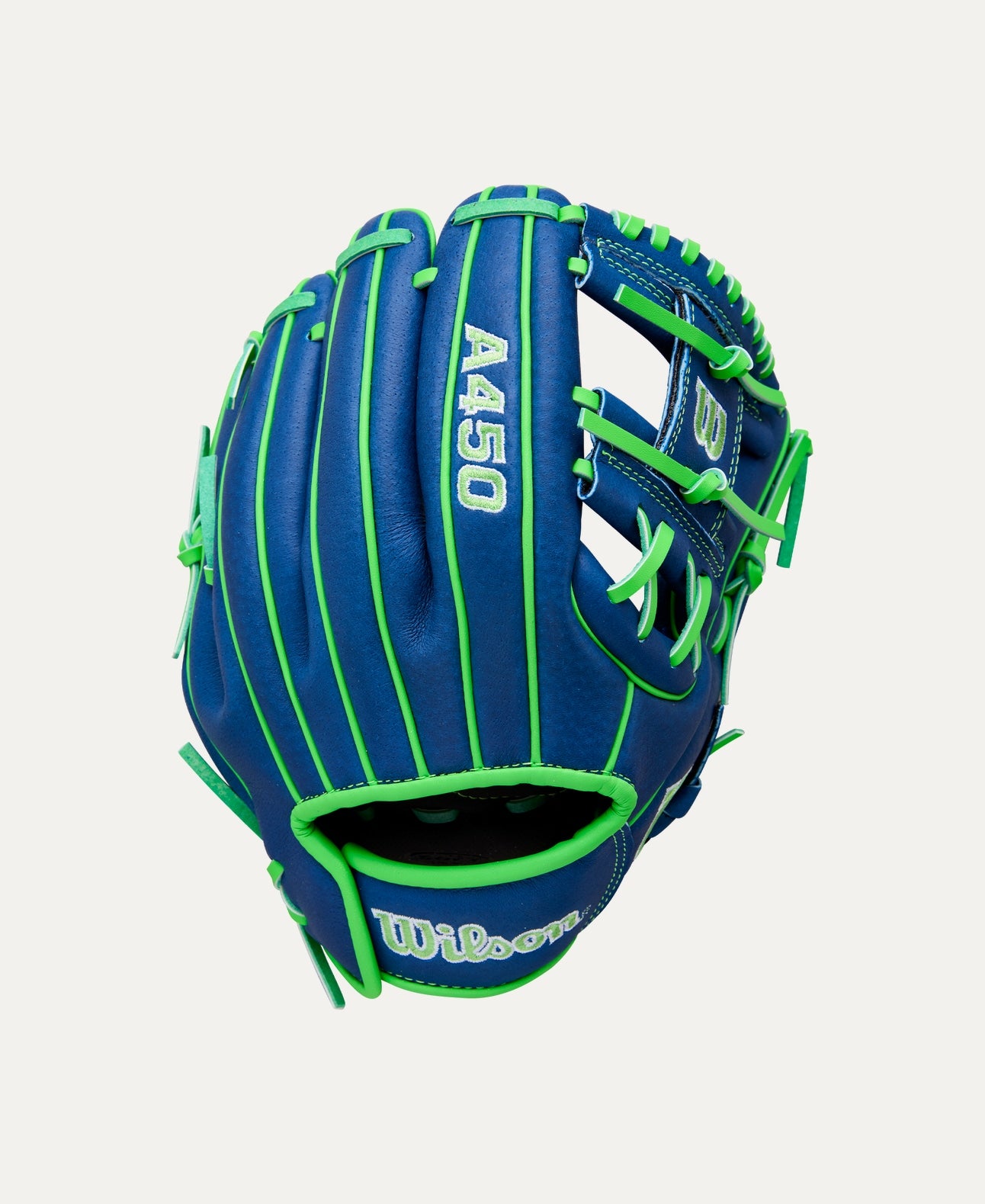 Wilson 2026 A450 10.75" Baseball Glove Equipment Wilson Royal/Neon Green Right Hand Throw
