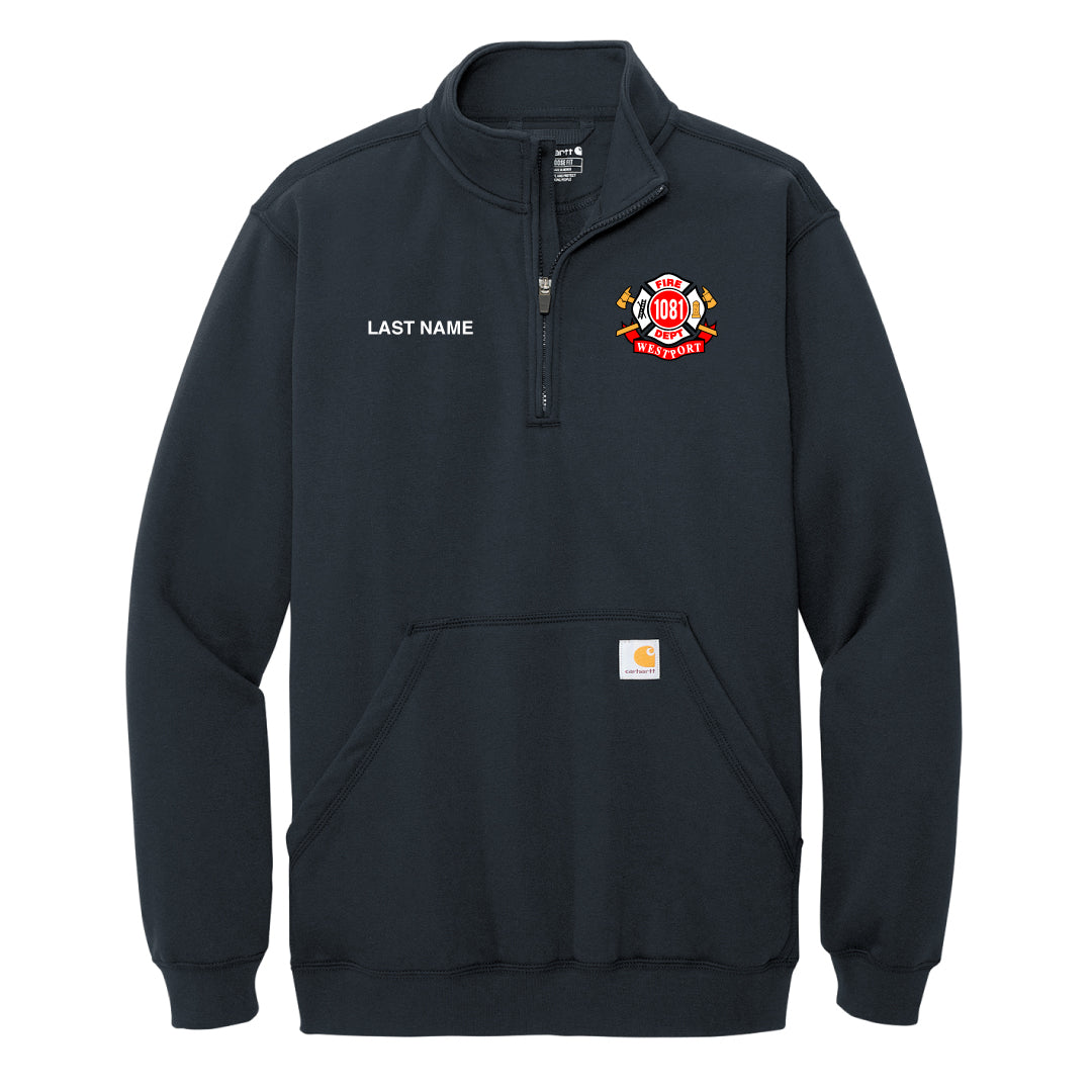 Westport Fire Department Carhartt Midweight 1/4 Zip Mock Logowear Westport Fire Department Adult S  