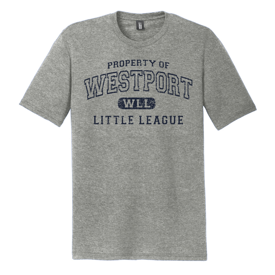 Westport LL Baseball Tri Blend Short Sleeve Logowear Westport Little League Baseball Grey Frost Youth M 