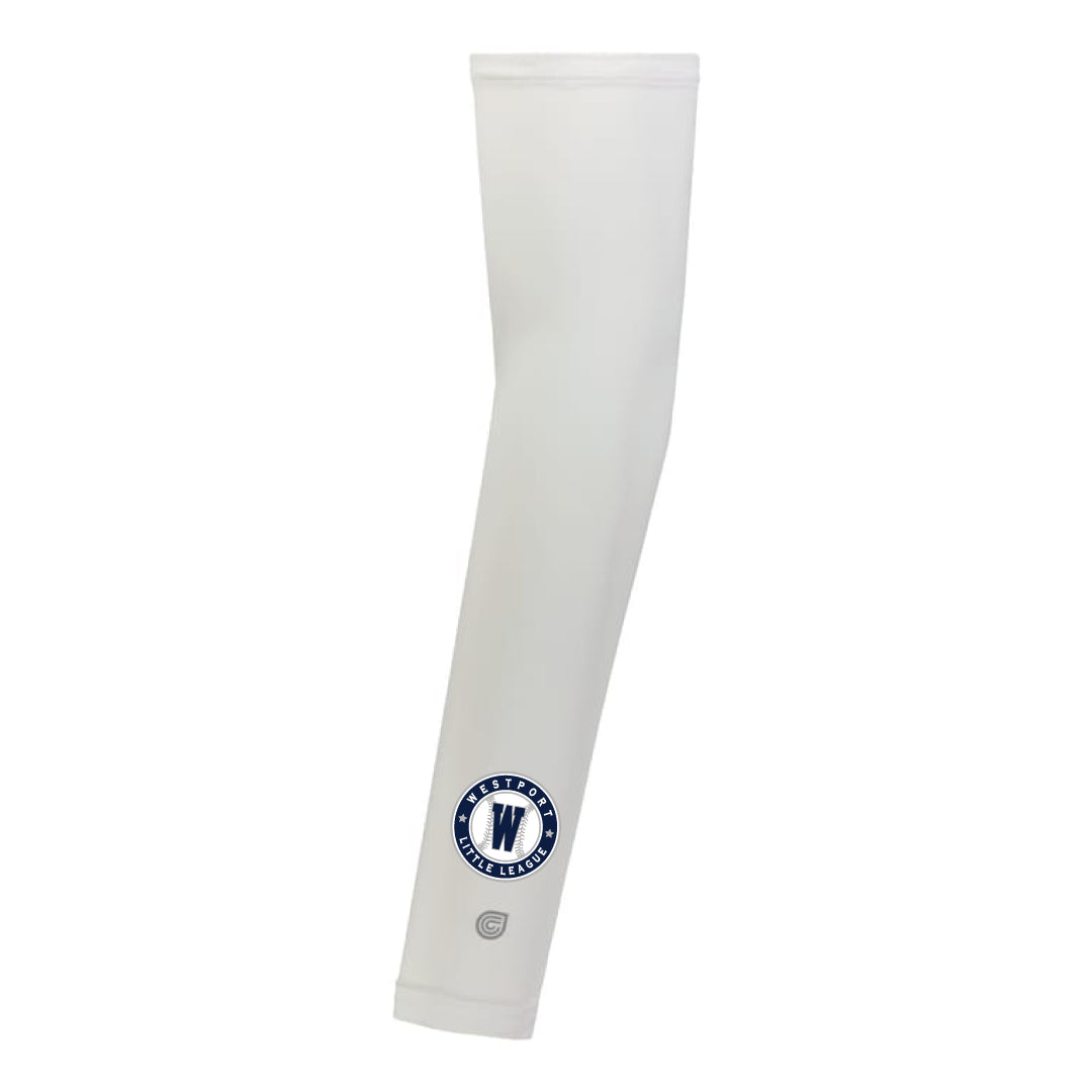 Westport LL Baseball Arm Sleeve Logowear Westport Little League Baseball White Youth