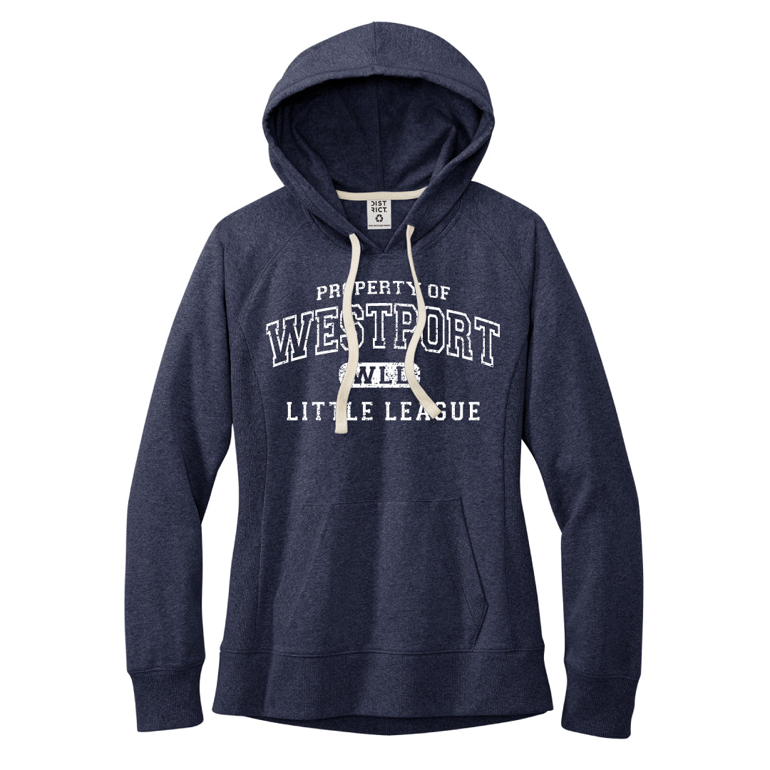 Westport LL Baseball Women's Hoodie Logowear Westport Little League Baseball Heathered Navy Ladies XS