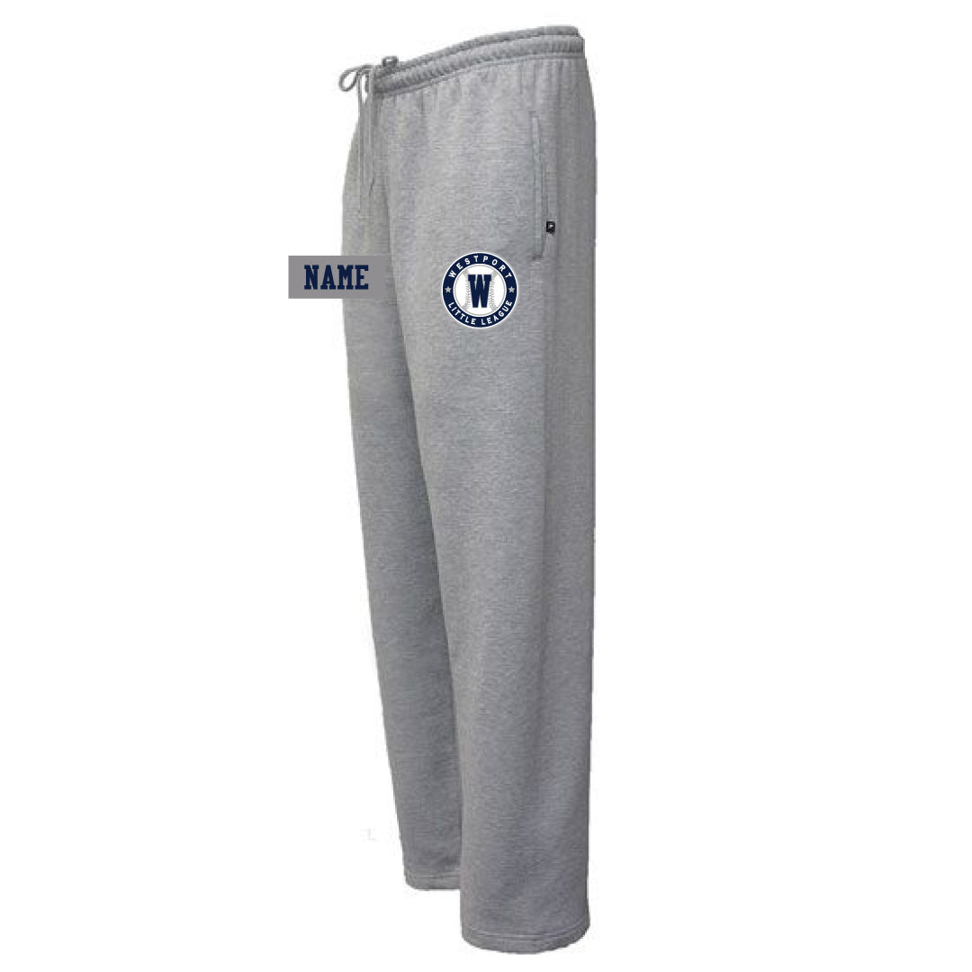 Westport LL Baseball Sweatpants Logowear Westport Little League Baseball Grey Youth M