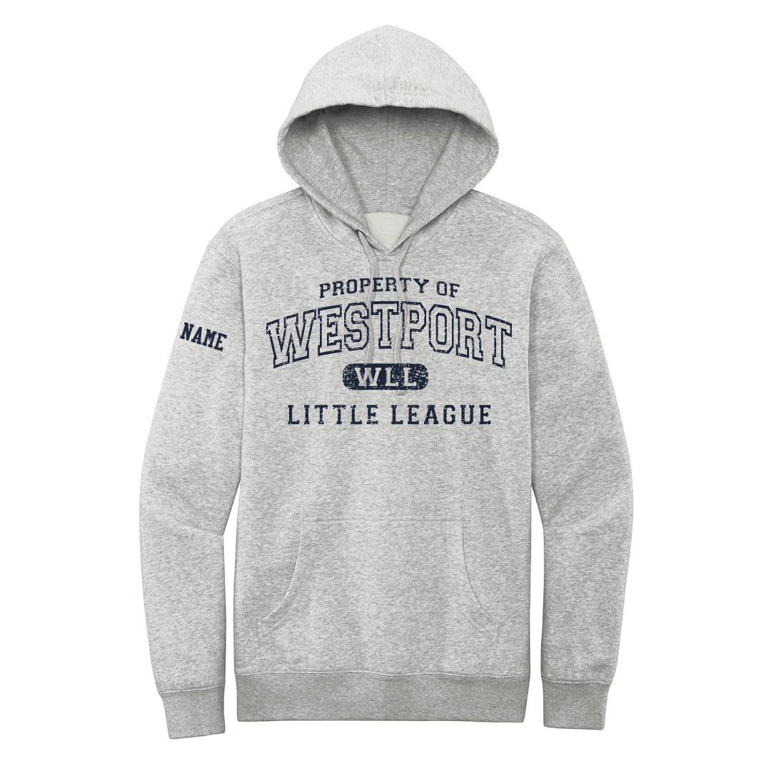 Westport LL Baseball Fleece Hoodie Logowear Westport Little League Baseball Heathered Grey Youth S 