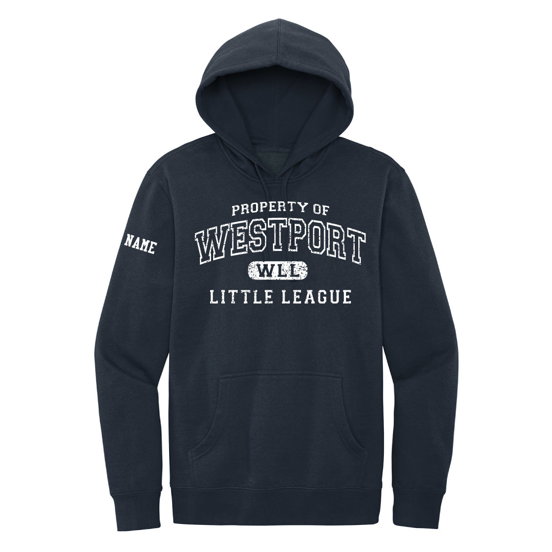 Westport LL Baseball Fleece Hoodie Logowear Westport Little League Baseball Navy Youth S 