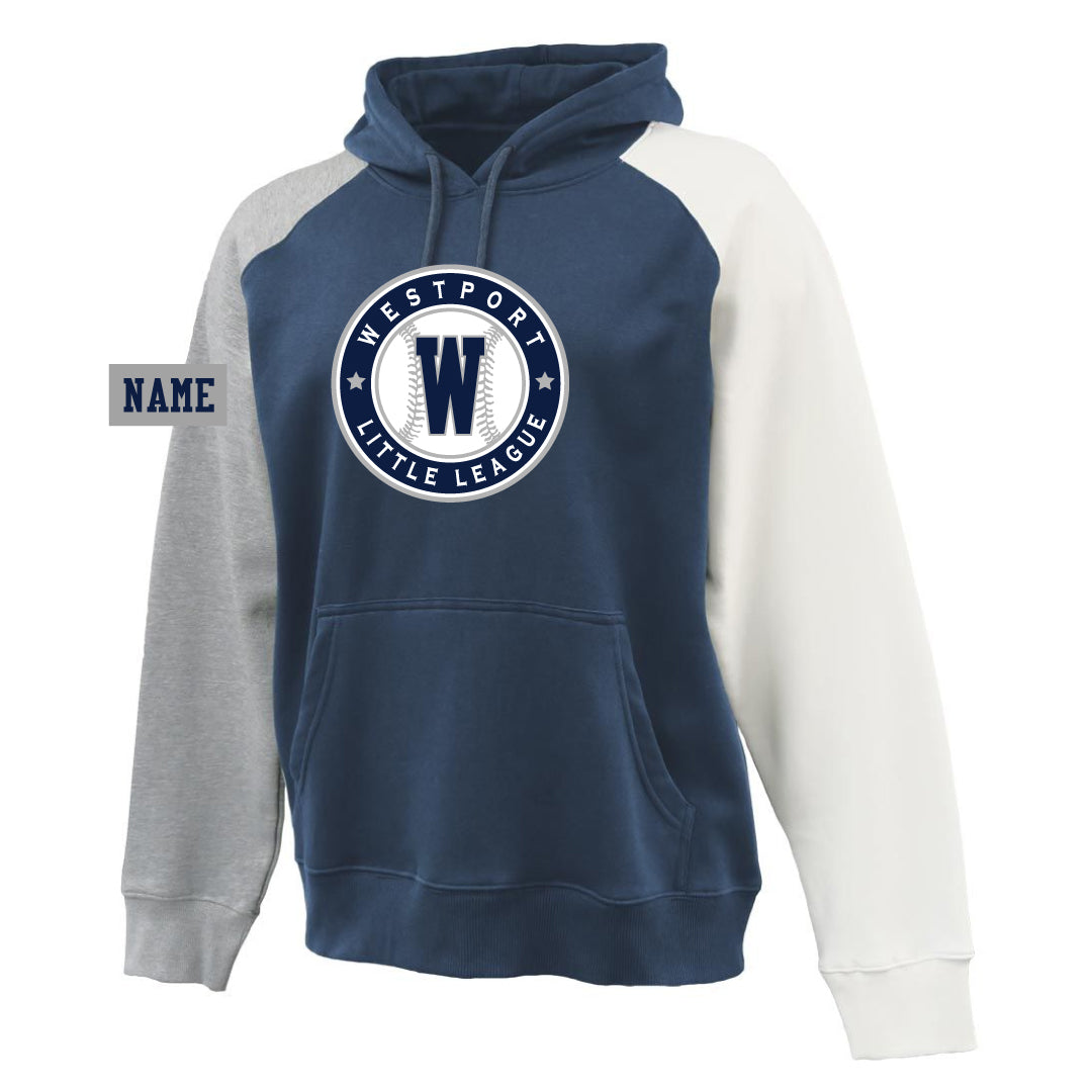 Westport LL Baseball Colorblock Fleece Hoodie Logowear Westport Little League Baseball Youth S