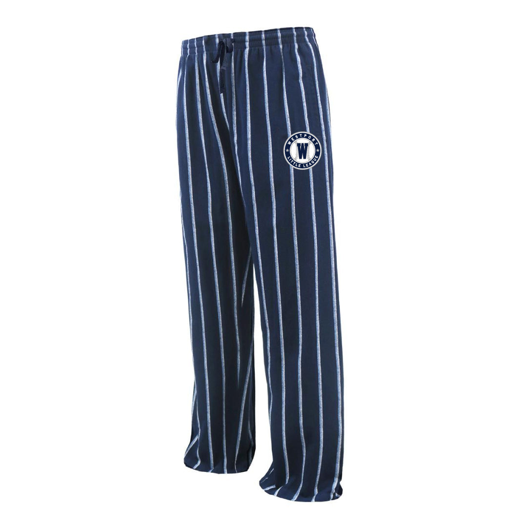 Westport LL Baseball Baseline Flannel Pant Logowear Westport Little League Baseball Navy/White Youth S