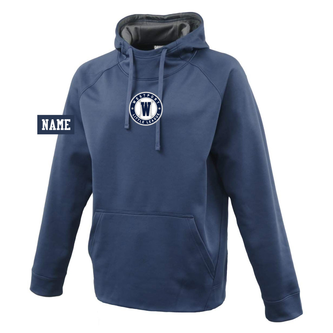 Westport LL Baseball Performance Hoodie Logowear Westport Little League Baseball Navy Youth S