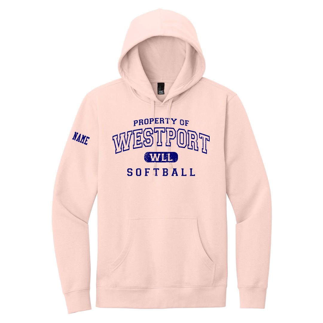 Westport LL Softball Hooded Sweatshirt Logowear Westport LL Softball Rose Water Adult S 