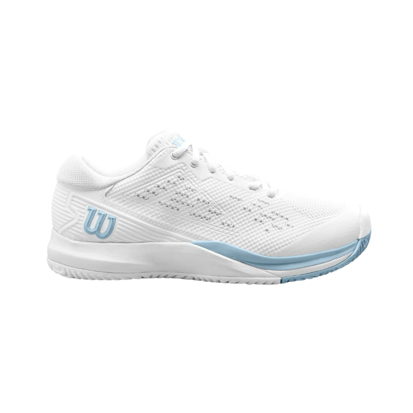 Wilson Womens Rush Pro Ace Footwear Wilson White/White/Baby Blue 6 