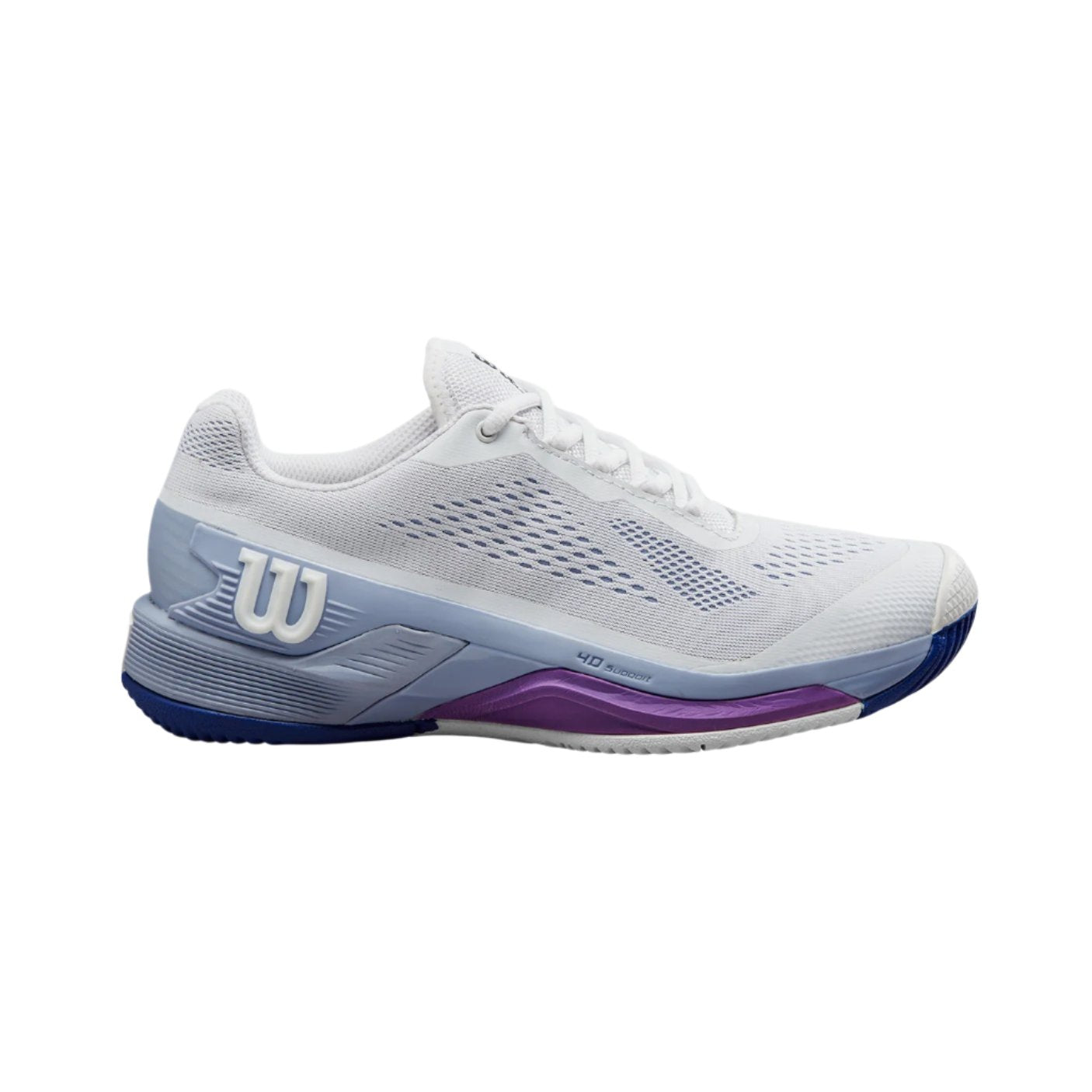 Wilson Women's Rush Pro 4.0 Footwear Wilson White/Eventide/Royal Lilac 6 