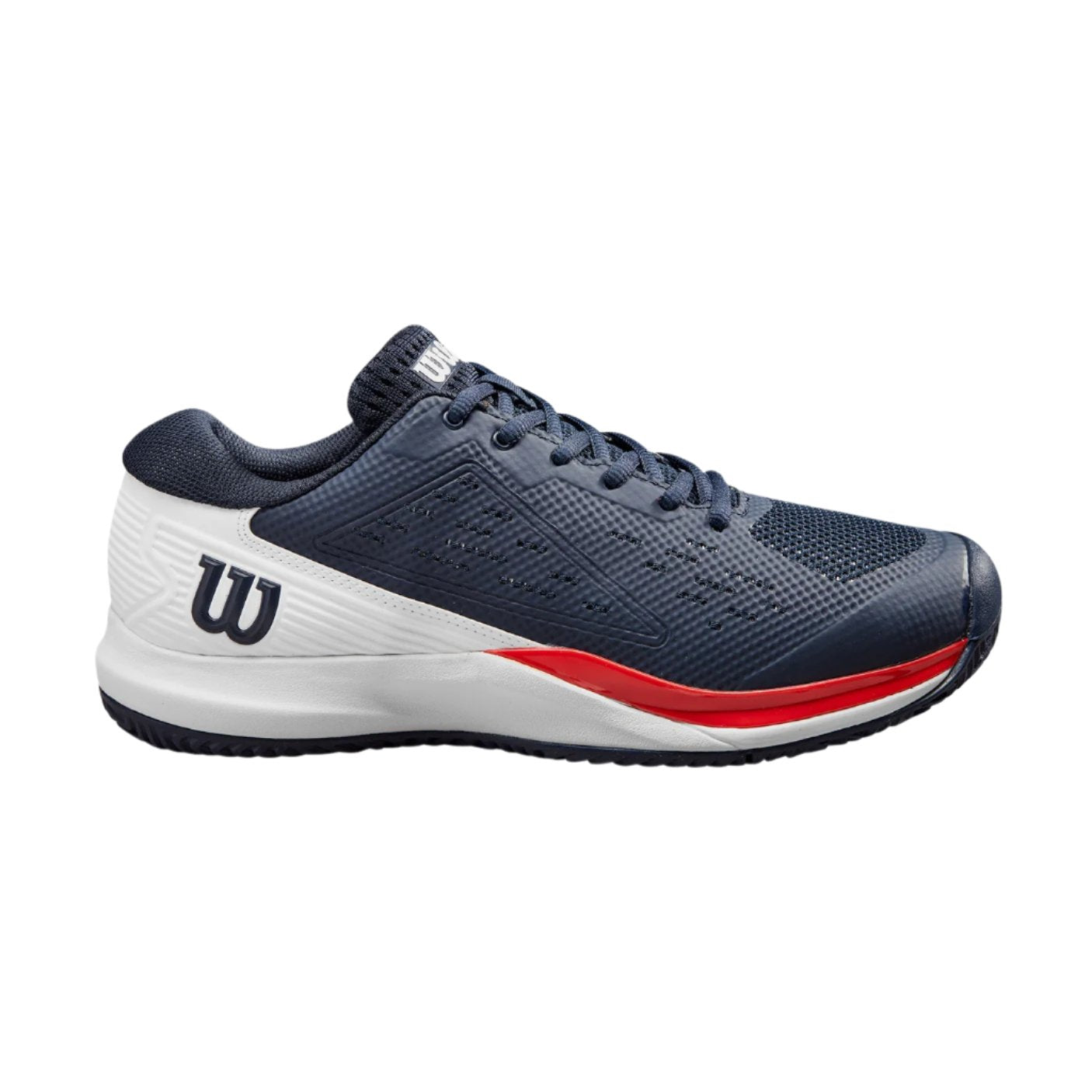 Wilson Mens Rush Pro Ace Footwear Wilson Navy Blazer/White/Wilson Red 7.5 