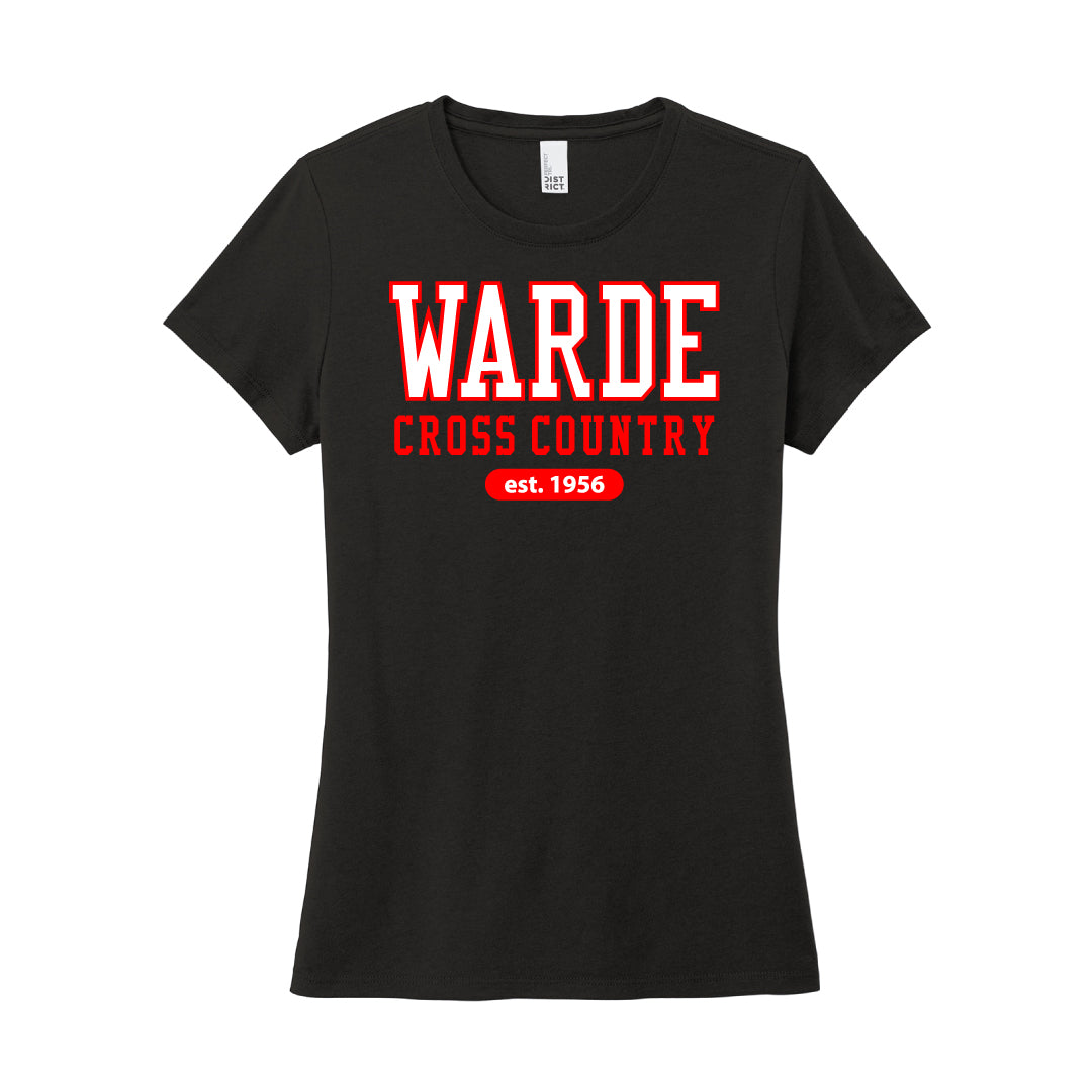 Warde Cross Country Tri Blend Tee Logowear Warde Cross Country Black Ladies XS