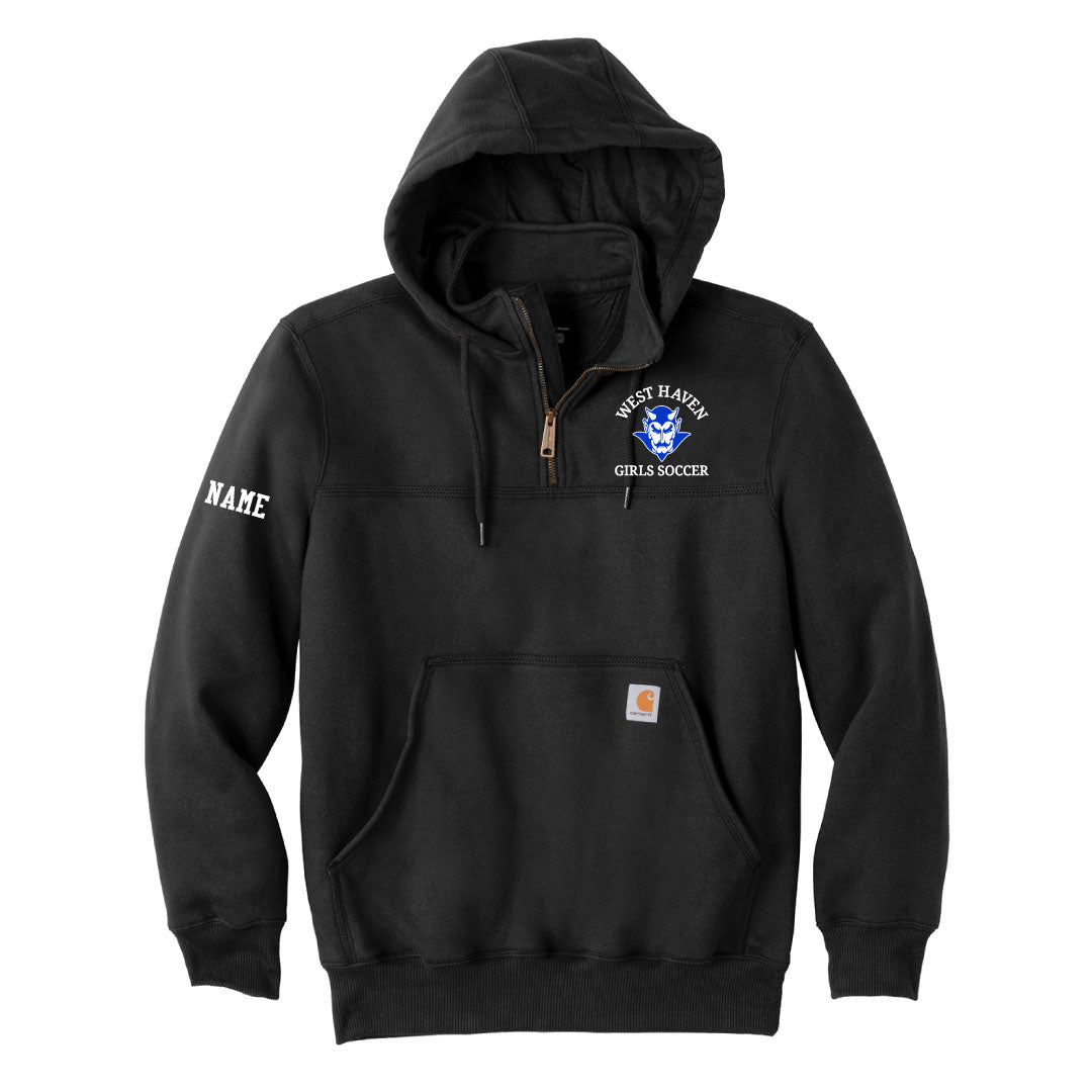 West Haven Girls SoccerCarhartt® Rain Defender® Heavyweight Hooded Zip Mock Sweatshirt Logowear West Haven Girls Soccer Black Adult S