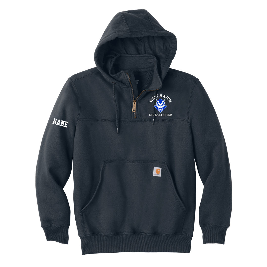 West Haven Girls SoccerCarhartt® Rain Defender® Heavyweight Hooded Zip Mock Sweatshirt Logowear West Haven Girls Soccer Navy Adult S