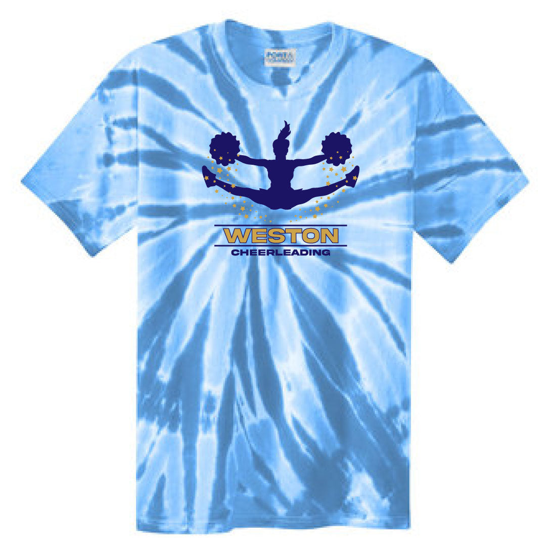 Weston Youth Cheer Tie Dye Tee Logowear Weston Youth Cheer Light Blue Youth S 