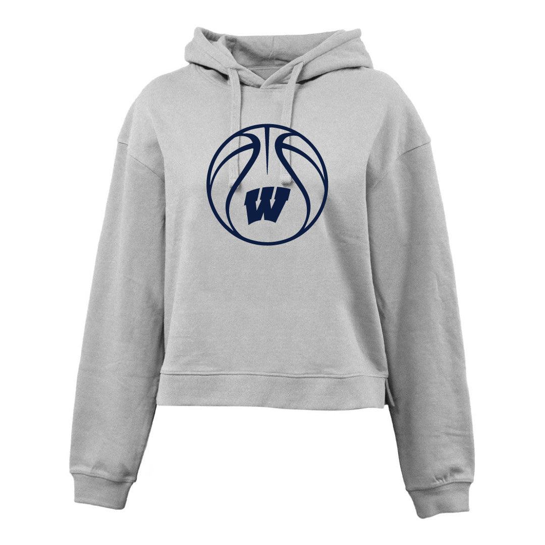 Westport Basketball Ladies Crop Hoodie Logowear Westport Basketball Grey Ladies XS 