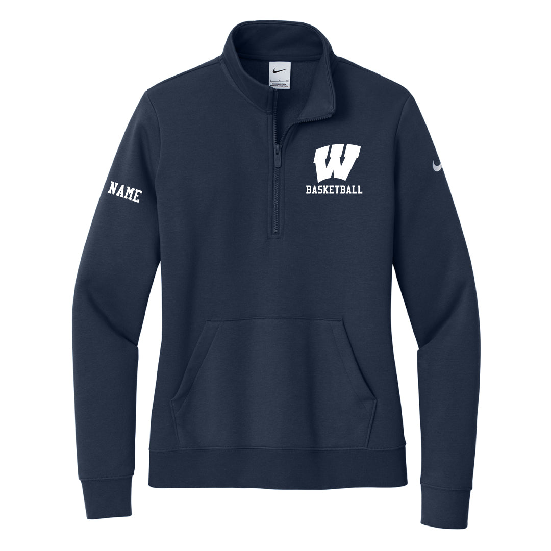 Westport Basketball Nike 1/2 Zip Logowear Westport Basketball Navy Ladies S 