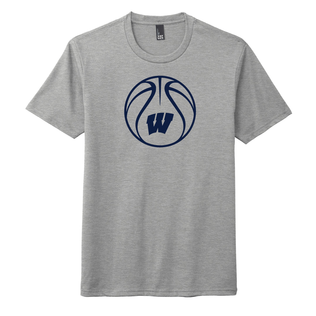 Westport Basketball Tri Blend Tee Logowear Westport Basketball W Grey Youth S