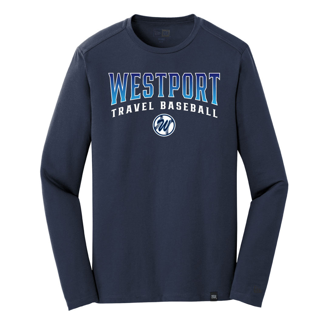 Westport Travel Baseball New Era Blend Long Sleeve Logowear Westport Travel Baseball Navy Adult S 