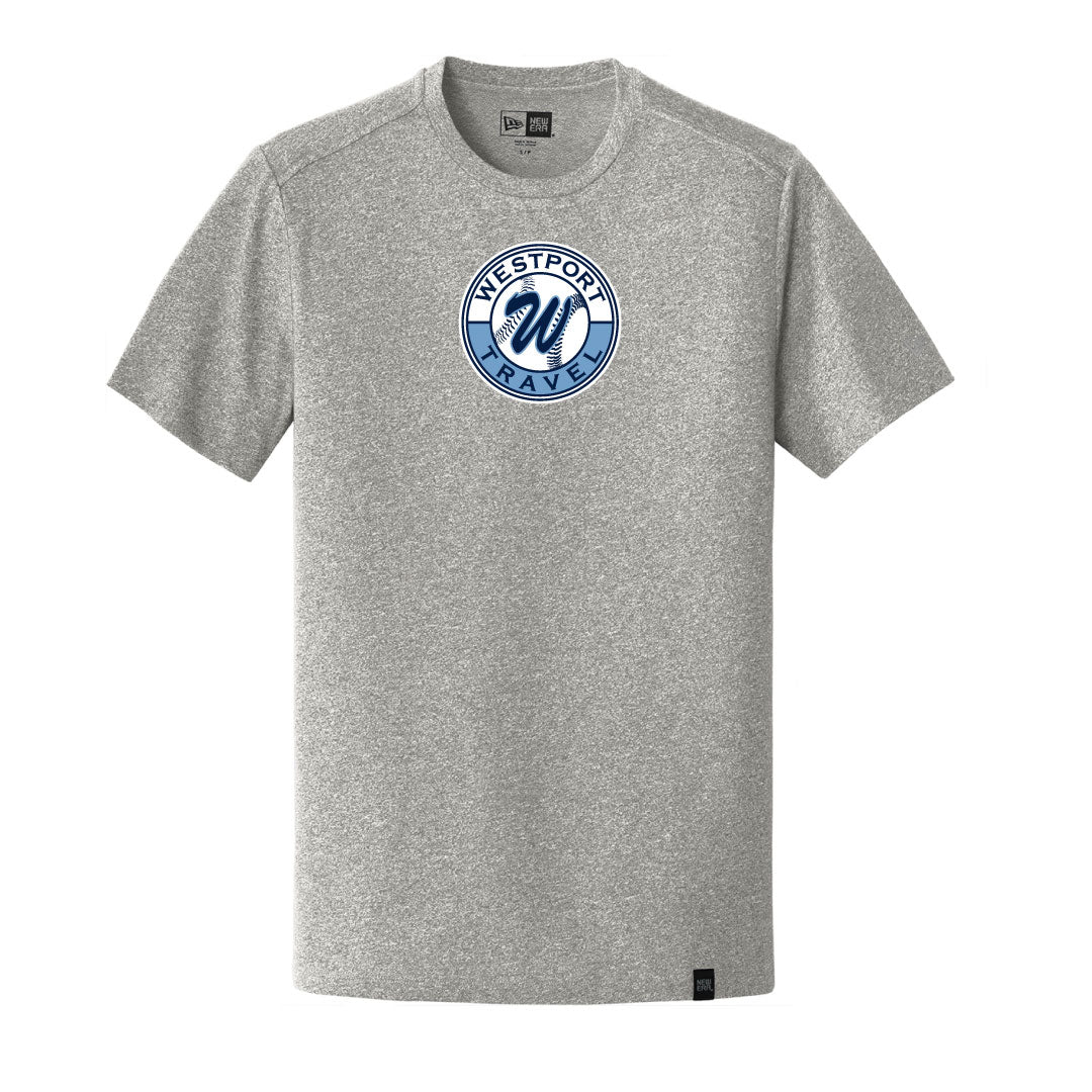 Westport Travel Baseball New Era Cotton Blend Tee Logowear Westport Travel Baseball Lt Graphite Adult XS 