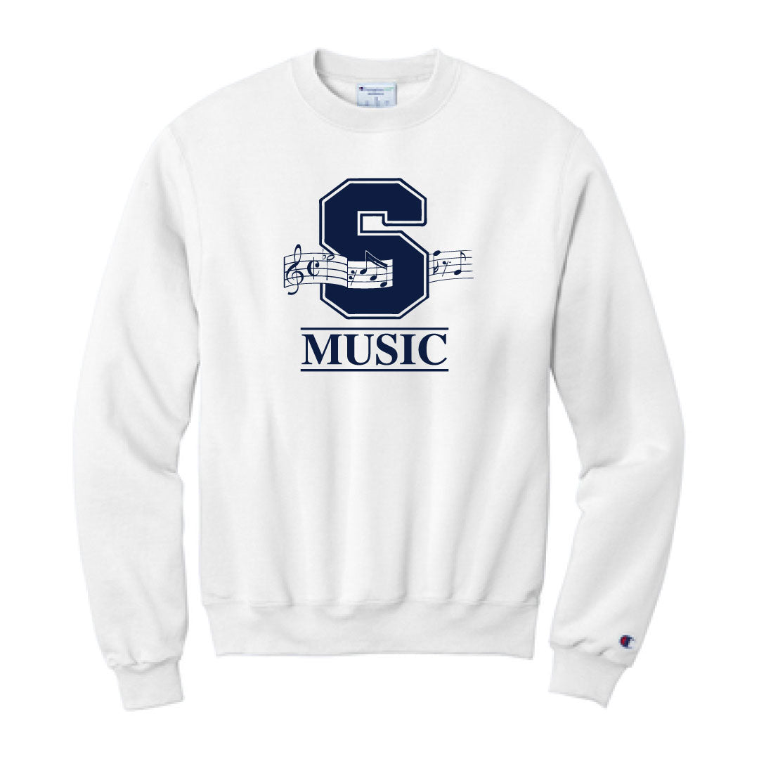 Staples Music Champion Crewneck Logowear Staples Music White Adult S 