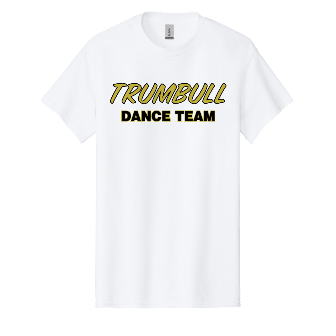 THS Dance Cotton Short Sleeve Logowear Trumbull Dance Team White Adult S